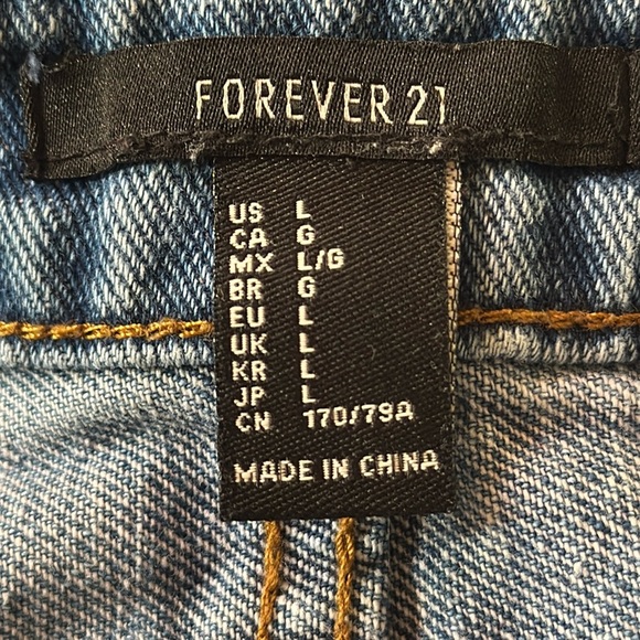 FOREVER 21 DENIM SKIRT GIRL’S SIZE L EUC - Picture 3 of 6